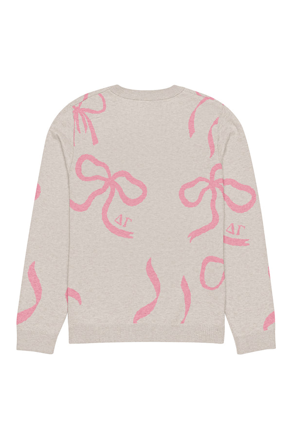 Lacy Bow Knitted Sweater