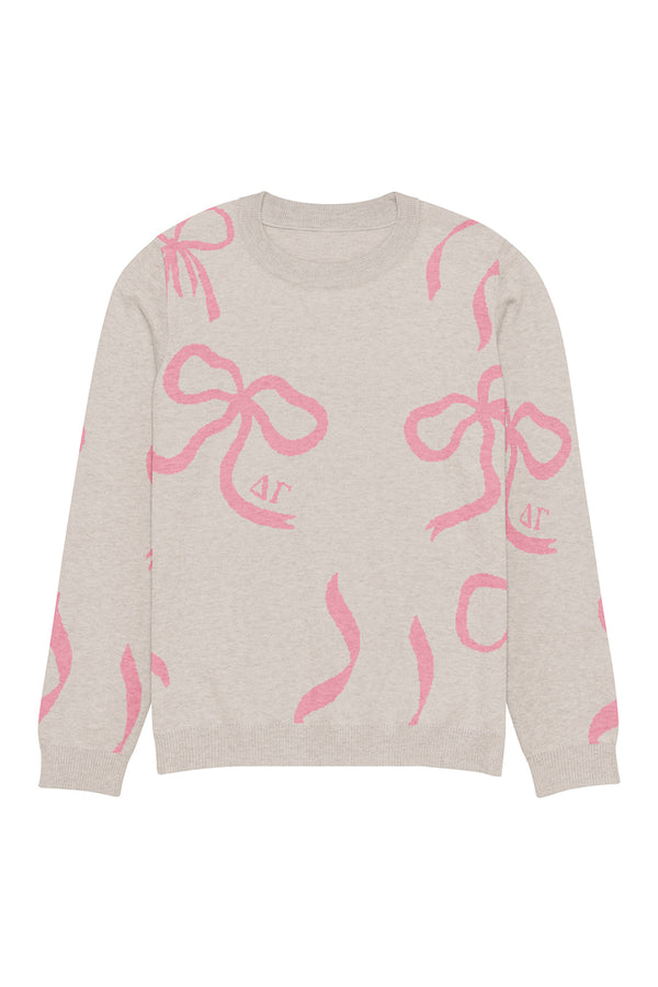 Lacy Bow Knitted Sweater