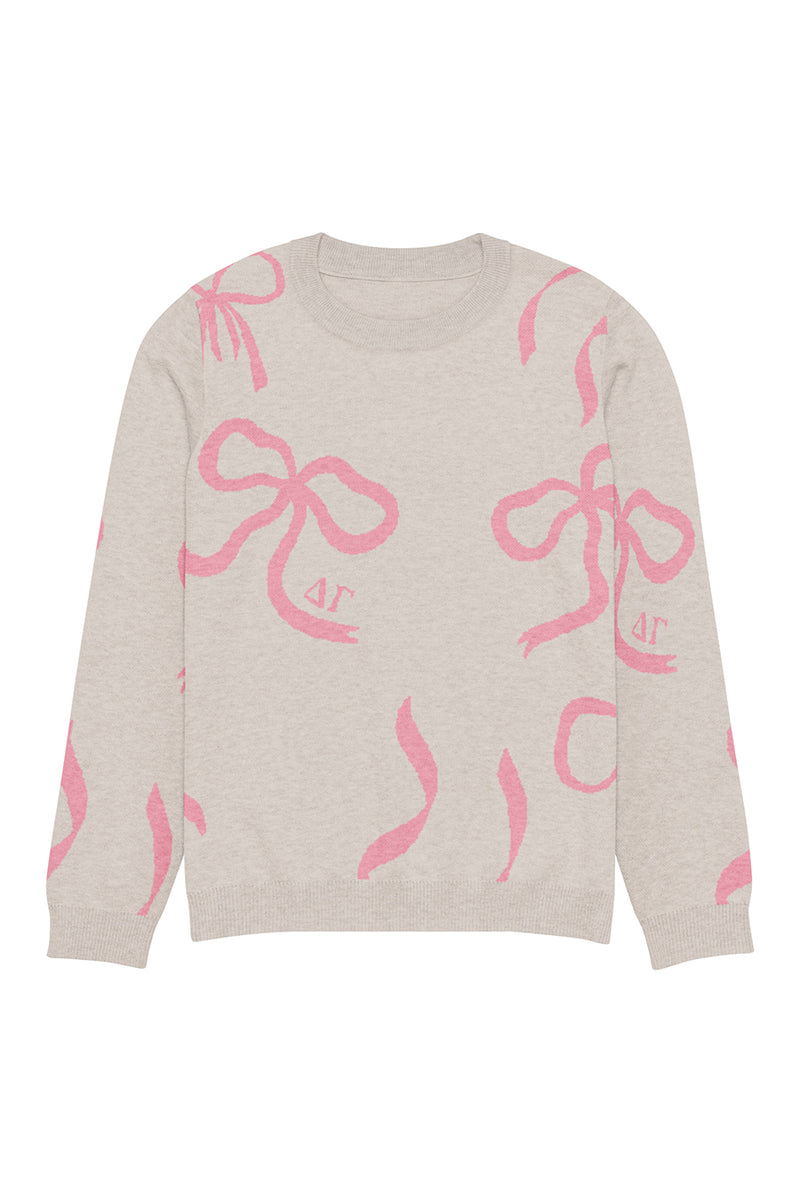 Lacy Bow Knitted Sweater