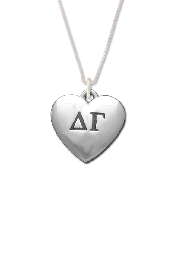 Heart Letters Necklace - Hannah's Closet - The Official Boutique for Delta Gamma