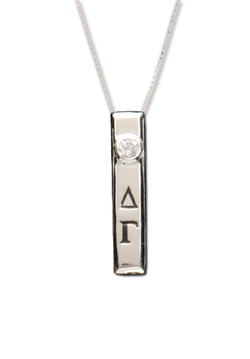 Vertical Bar Letters Necklace - Hannah's Closet - The Official Boutique for Delta Gamma