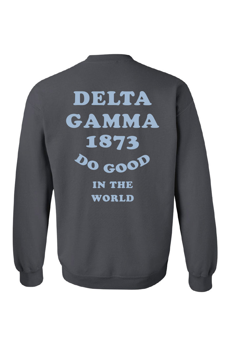 Do Good in the World Charcoal Crewneck