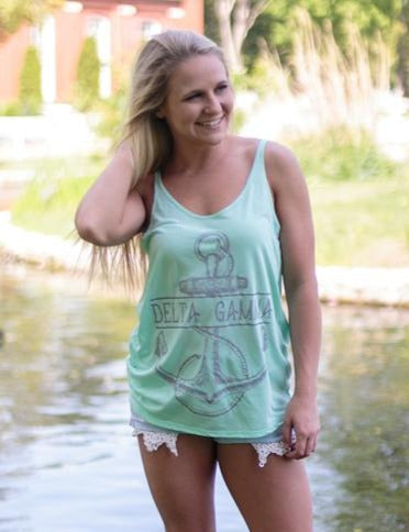 Mint Slouchy Tank - Hannah's Closet - The Official Boutique for Delta Gamma